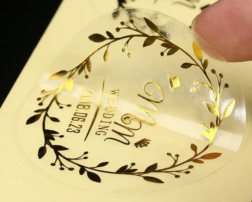 Hot stamping label sticker Printing