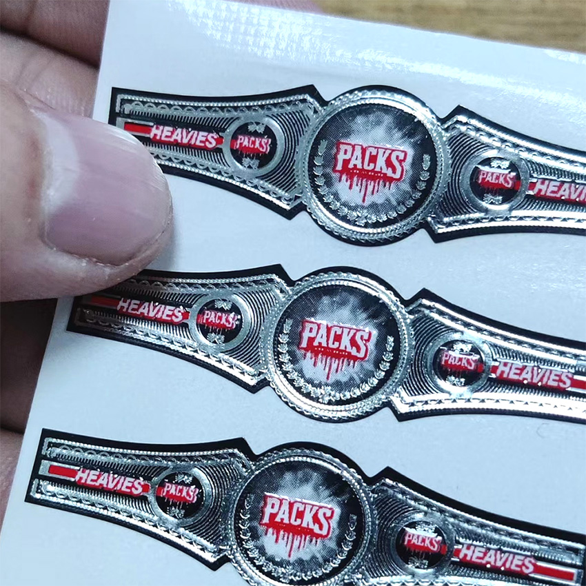 A Precise hot stamping siliver sticker small size